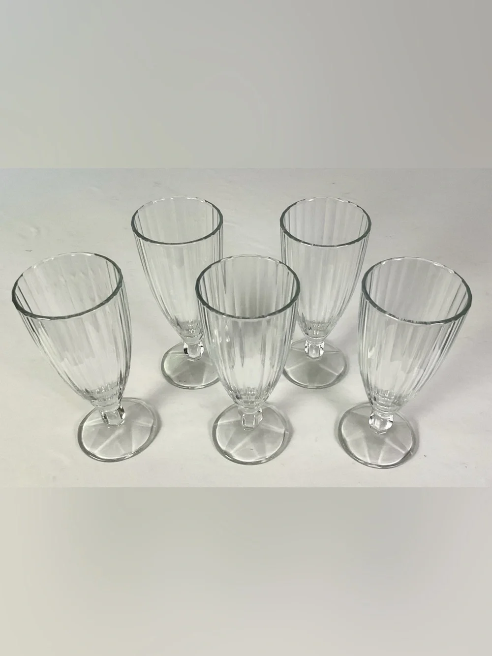 Crystal D’Arques -Durand-milkshake/parfait/dessert glasses – set of five